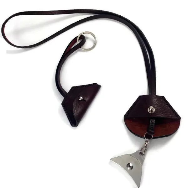 Italian Leather Whistle Case (& lanyard)